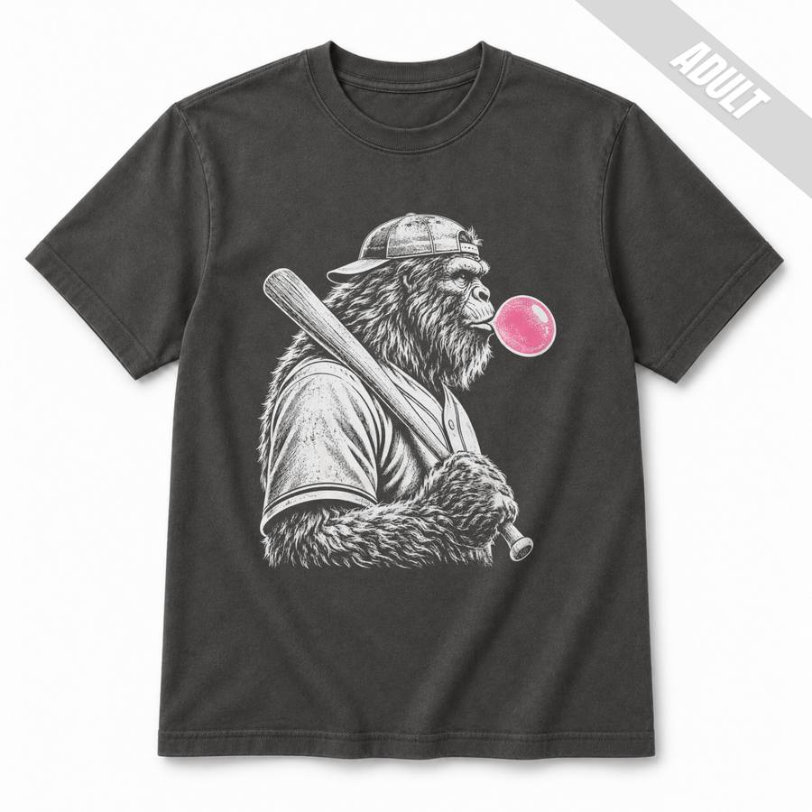 Bigfoot Bubble Adult Baseball T-Shirt